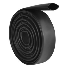 1 Inch Heat Shrink Tubing - 6.6 Ft 3:1Ratio Waterproof Heat Shrink Tubin - Adhesive Lined,Dual Wall Adhesive Shrinkable Wire Wrap Tube - Black (1, Black, 1"(25.4mm)-6.6Ft)