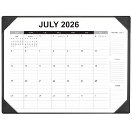 Desk Calendar 2026-2027 with Desk Mat – 22" x 17" Large Desk Pad Calendar Runs from July 2026 to December 2027, Office Supplies Desktop Monthly Calendar for Home & Office