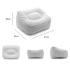 Inflatable Travel Foot Rest Pillow, Head Pad, Soft Flocking Pillow,
