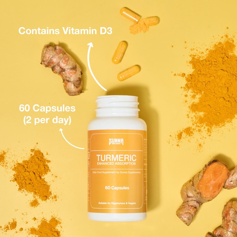 Sunna Supplements Turmeric 60's (150ml White)
