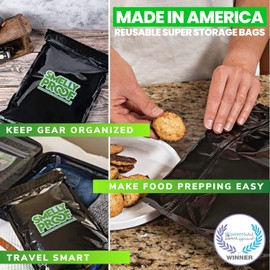 5x Black Smelly Proof Resealable Bags Choose from 6 Sizes (XL 32CM X 43CM)