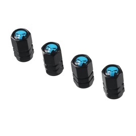 BYOBYO 8Pcs Skull Tire Valve Stem Caps, Aluminium Alloy Valve Stem Covers, 2 Color Tire Trim Decorations Car Tire Air Valve Caps for Cars Trucks and Bikes, Universal Car Wheels Accessories