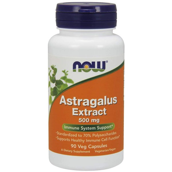 NOW Supplements, Astragalus Extract 500 mg (Standardized to 70% Polysaccharides), 90 Veg Capsules