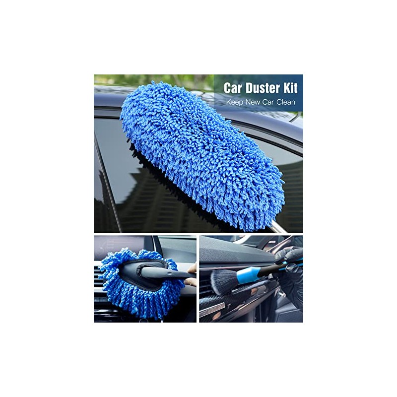 YeewayVeh Kit de plumero de coche, juego de 3 cepilloscon
