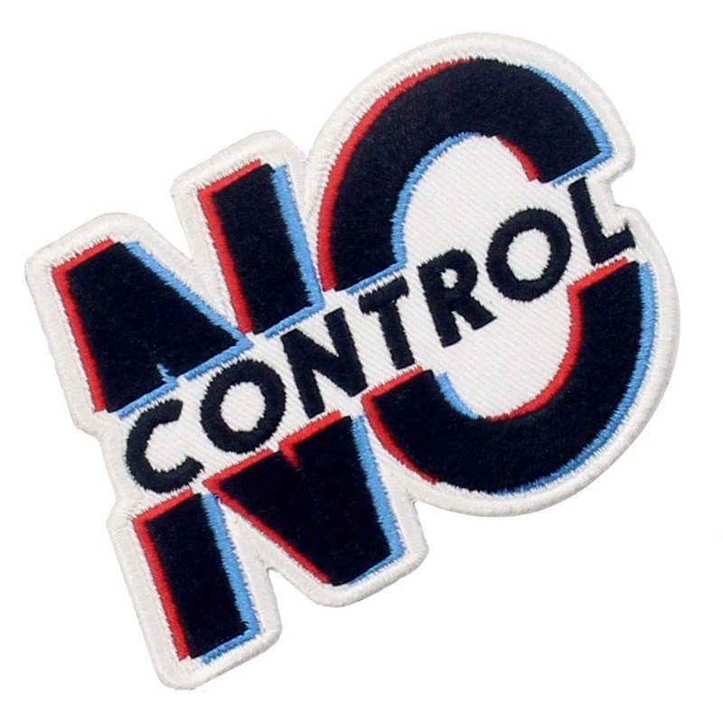 No Control Embroidered Iron-On / Sewn On Patch