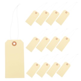 Angoily 100Pcs Blank Tags with String for Jewelry Pricing Lightweight Easy to Use Price Tags for Shopping Mall Versatile for Party Favors Luggage Inventory Management