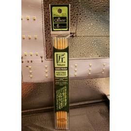 Clover Takumi Bamboo Premium Knitting Needles Double Point No6 7inch