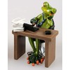Formano Frog Man at Desk, Office, Colleague, Approx. 11 cm