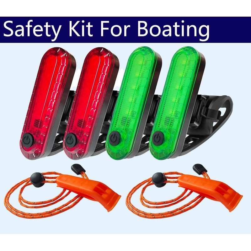 6Pack Kayak Lights for Night Kayaking- Battery Operated Navigation Lights