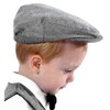mintgreen Baby Herringbone Flat Cap Vintage Hat,Dark Grey, 3-6 Months,