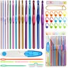 RealPlus Crochet Hooks Set, 14pcs Full-Size Crochet Hooks (2-10mm), Crochet