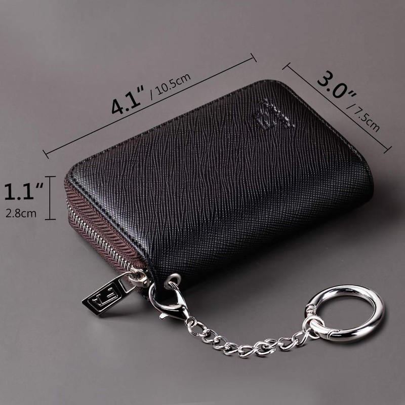 FurArt Credit Card Wallet, Zipper Card Cases Holder for Men