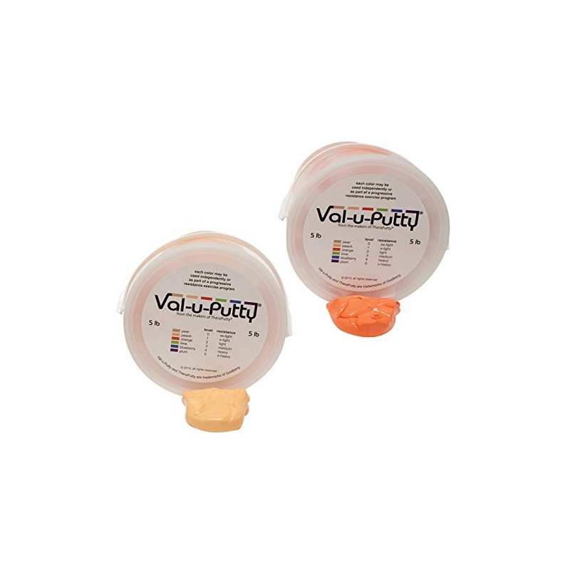 Val-u-Putty Exercise Putty - Peach, Orange - 5 LB Each