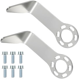 Gulfmew 889661M Steel L Shaped Rafter Hook Replacement with Bolt, Pneumatic Tool Rafter Hook Compatible with Hitachi Nail Gun NR83A5, NR83A5(S), NR83AA5, NV83A5, NR90AC5, NT65A5, NV75A5 (Silver,2 Set)