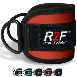 R2F Ankle Straps for Cable Machine Attachments - (Single) Fitness Straps Gym Cuffs for Kickbacks, Glute Workouts, Leg Extensions, Curls, Booty Hip Abductors Exercise for Men and Women