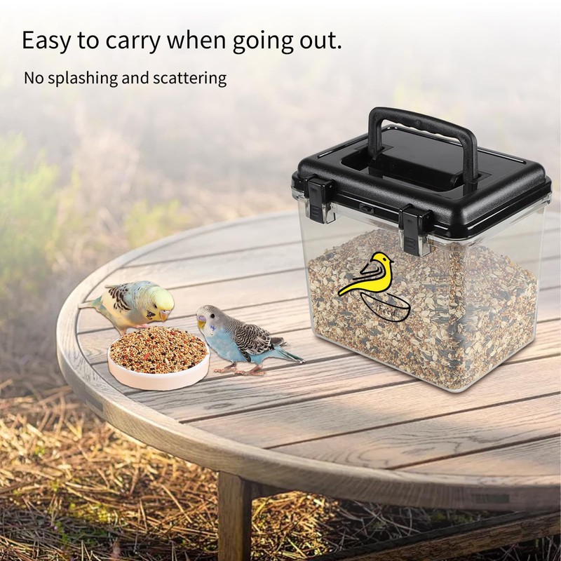 Bird Seed Storage Container Clear Bird Seed Container5Ib Indestructible Bird