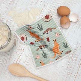 RetroKitchen Swedish Dish Sponge Cloth - Kangaroo & Platypus