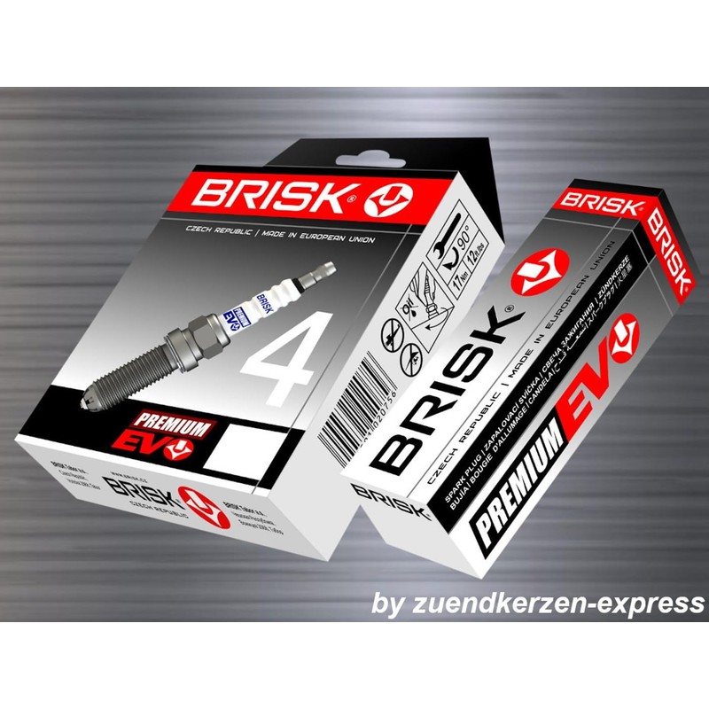 BRISK Premium EVO DR17SXC 1899 Spark Plugs (Pack of 4)