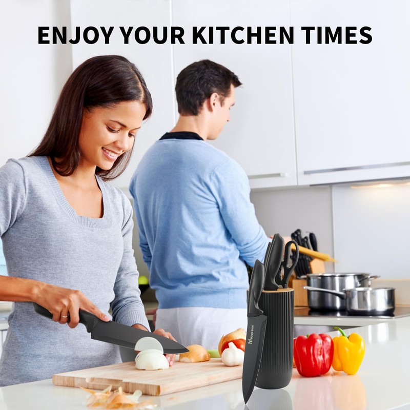 Knife Set - 6 Piece Knife Block Set, Knives Set