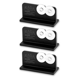 Rada Cutlery Quick Edge Knife Sharpener (R119), 3.5"x2", Stainless Steel Wheels, Made in USA, Pack of 3