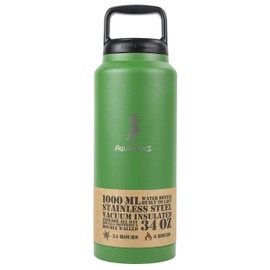 Aquapelli Vacuum Insulated Water Bottle, 34 ounces, Willow Green