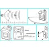 DIW-FUNK PD-545 Wireless Motion Sensor IP44 in Set with Wireless