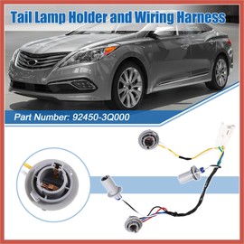 ACROPIX Tail Lamp Holder and Wiring Harness 92450-3Q000 for Hyundai Sonata Sedan Rear Tail Light Lamp Wiring Harness Socket Holder and Wire on Rear Exterior W/O Bulb Car Parts