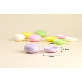 [Monaka Skin] Round Bite (Colorful Set) Round Bite Size, 100 Sheets (20 Sheets x 5 Colors) (Taneraku)..