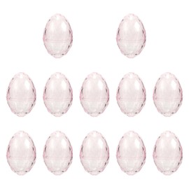 Perfeclan 12x Transparente Ostereier-Bonbonschachteln Festliche Geschenke Korbfüller Befüllbare Ostereier für Firmenaktivitäten Klassenzimmerbelohnungen, Rosa Klar