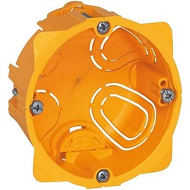 LEGRAND - Batibox Recessed Box - for Drywall - for Plaster, Plywood, Wood or Sheet Metal - Depth 40mm - Drilling Diameter 67mm - 1 Post - Made in France
