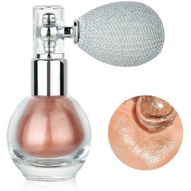 Brillo Corporal, Glitter para Cara, Diseño de Cabezal Rociador, Textura en Polvo Fino, una Aplicación Rápida y Uniforme, Ideal para el Uso Diario, el Uso en Fiestas, el Uso en Citas (Bronce)