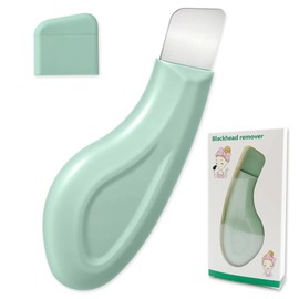 NICECONE Blackhead Scraper Tool, Stainless Steel Face Spatula for Nose & Pore Cleaning, Gentle Ergonomic Handle with Anti-Static Cover - Deep Clean Blackhead Remover for Sensitive Skin