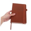 Operitacx 2025 Mini Pocket Calendar Soft PU Leather Cover Small