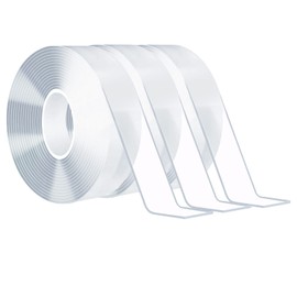 Ohayooz Clear Double Sided Mounting Tape Heavy Duty 30FT, Multipurpose Removable Sticky Extra Strong Adhesive Nano Tape Washable Waterproof for Home Office Outdoor Deco, Pack of 3