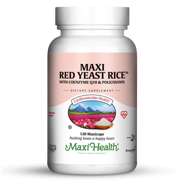 Maxi Health Kosher Maxi Red Yeast Rice with Coenzyme Q10 & Policosanol 120 MaxiCaps