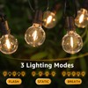 Mlambert 144FT(3x48FT) Solar String Lights with Remote, Outdoor Waterproof Patio