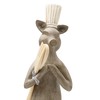 Elements Resin Chef Pig Figurine, 5.91x7.87x25 Inch, Gray