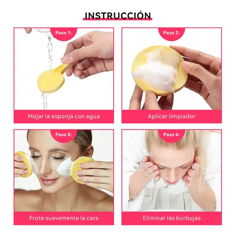 180pcs Esponja Facial Comprimida Para Limpieza Y Exfoliación