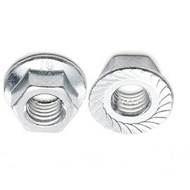 (Qty 25pcs) Versatile 1/2-20 Serrated Hex Flange Locknuts/Wiz Nuts -Zinc Plated Fine Thread Multi-Purpose Comprehensive Hardware Fastener Assortment Kit Cit06318Riv