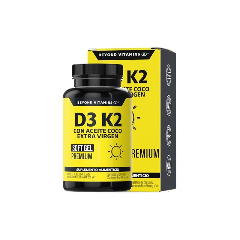 Beyond Vitamins | Vitamina D3 + Vitamina K2 con Aceite