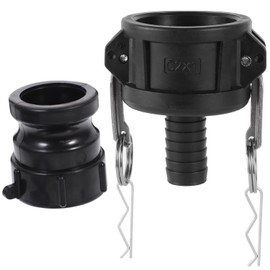 MiJunHD IBC Tank Adapter S60*6 60mm Coarse Thread Cam Lock Coupling & 1inch/25mm Hose Barb Tail Connector for Storage Tanks,IBC Barrel Quick Connect Joint (2Piece/Set)