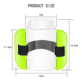 TRKETK Pack of 4 Arm Badge Holders, High Visibility Security Wristband with Adjustable Shoulder Strap, Wristband, ID Card Holder, License ID Card Holder for Security Door Employees, 4 Colours