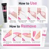 QIEK No-Lamp Nail Glue & Remover Set for Press Ons,