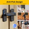 Barn Door Lock,90/180 Degree Flip Latch Lock,Easy Installation,Zinc Alloy Security