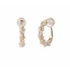 Earrings Pearl 14k Gold Plated Non Hole Earrings for Women
