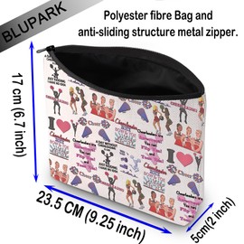 Cheer Themed Cosmetic Bag A Day Without Cheerleading Makeup Bag Gifts for Senior Cheer Team (A Day Without Cheerleading)