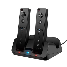 eLUUGIE 3 in 1 Charger Dock Charging Station Base for Wii U Gamepad Charger Stand wii u Gamepad Charger Cradle WII U Gamepad Power Stand wii u Charging Dock