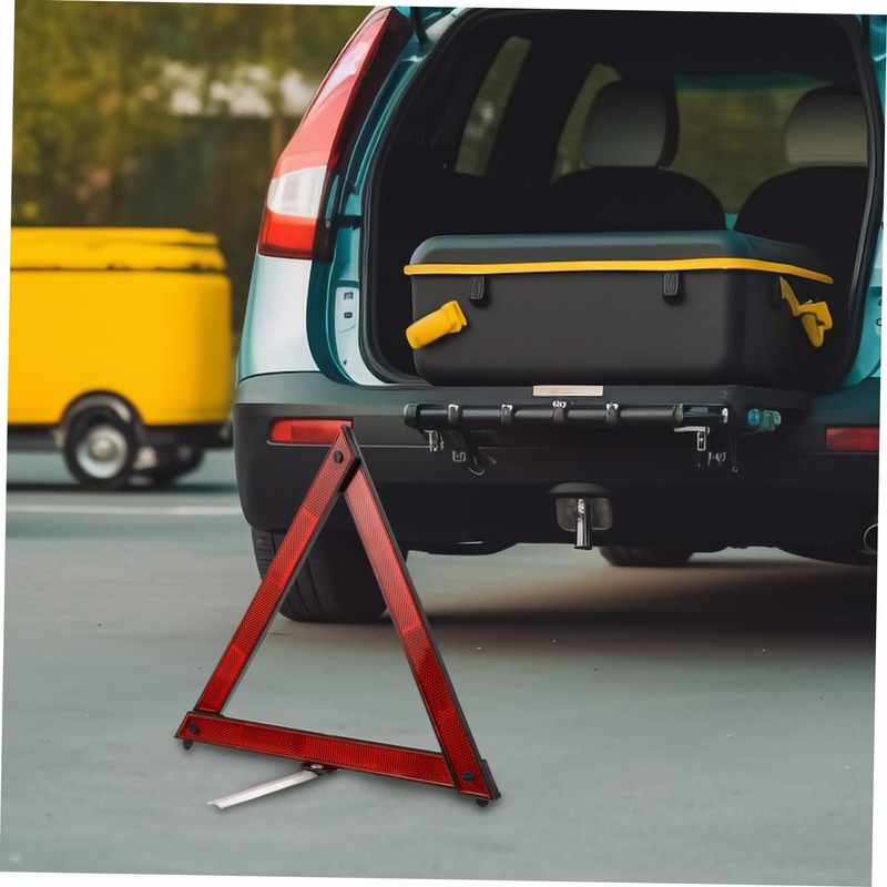 Healeved 3pcs Reflective Road Emergency Triangle Kit Warning Sign for