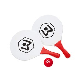 Wicked Big Sports Paddle Battle Extra Paddles & Ball Set, White, Red (99944)