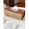 Rattan Tissue Box Cover,Wicker Tissue Box Holder,Rectangle Guest Bathroom